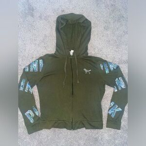 PINK Victoria Secret Zip Up Jacket Sequin